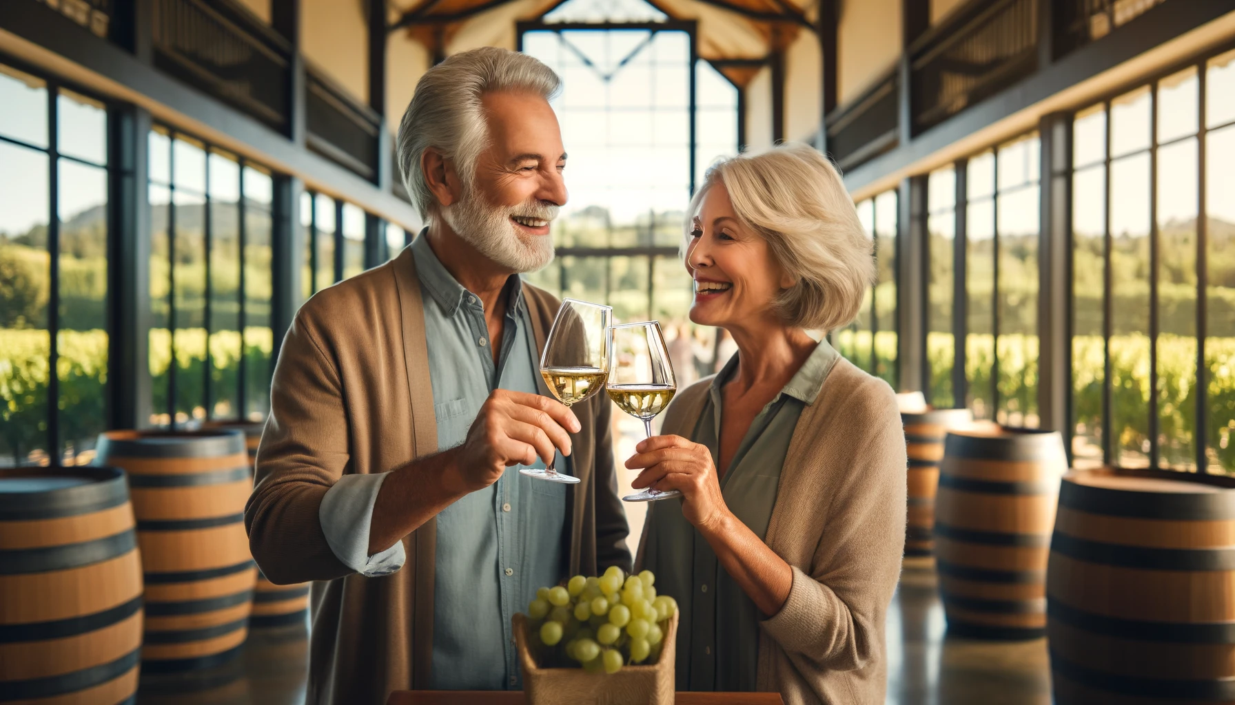 Two Gen G Golden couples toasting at the DArt winery capturing a moment of celebration and enjoyment