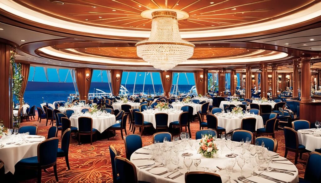 Dining venues on the Sun Princess