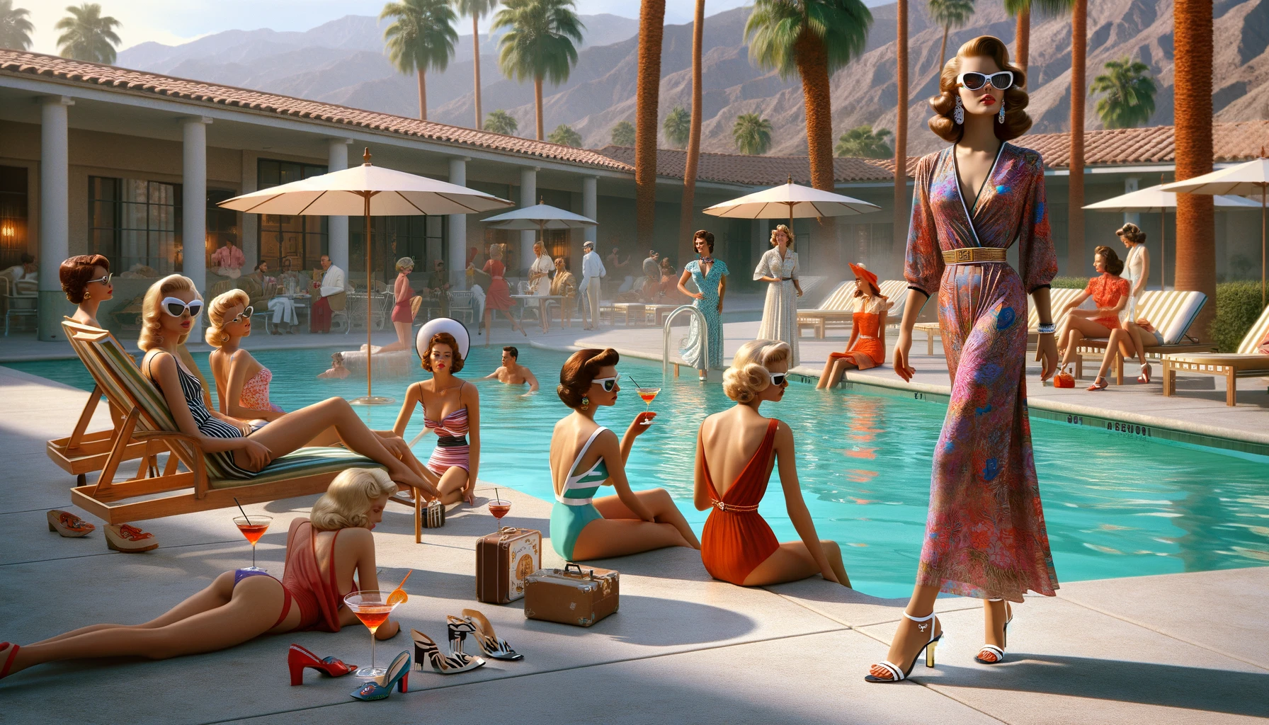 1950s Palm Springs glamour and glitz