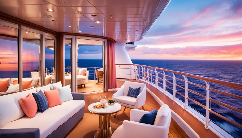 Balcony suites on cruise ships