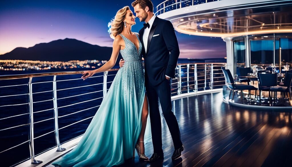 Evening chic attire on Celebrity Cruises