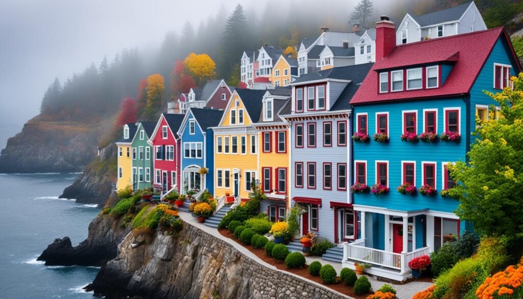 Colorful row houses in St. John's, Newfoundland