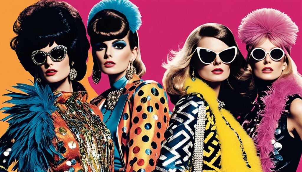 Glam rock fashion and disco trends